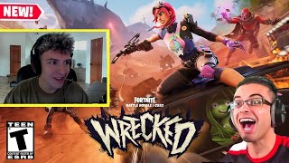 Streamers REACT to Fortnite Battle Royale Chapter 5 Season 3  Wrecked  Launch Trailer [upl. by Deana]