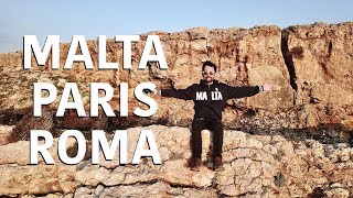 CONHEÇA MALTA PARIS E ROMA  EXPERIÊNCIA EM MEU PRIMEIRO INTERCÂMBIO [upl. by Zoila]