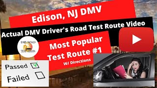 ACTUAL TEST ROUTE Edison NJ DMV Behind The Wheel Drivers Training Class Adult Education Course 1 [upl. by Sseb]