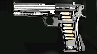 3D Animation How a Pistol works [upl. by Hnirt]