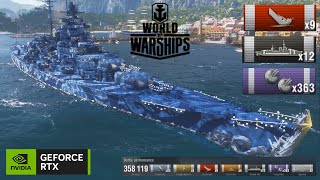 World of WarShips  BISMARCK  A lot of Citadel D [upl. by Carlee]