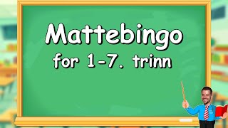 Mattebingo for 17 trinn [upl. by Ettennad]