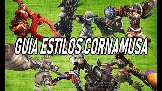 CORNAMUSA GUÍA DE ESTILOS  Monster Hunter World Gameplay Español [upl. by Liagaba]