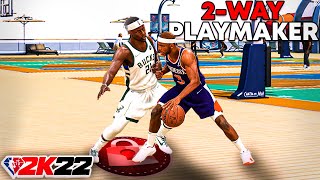 NEW TWO WAY PLAYMAKER BUILD is a MENACE on NBA 2K22 [upl. by Annahaj]