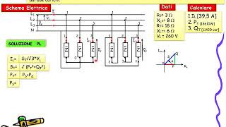 esercizio sistema trifase simmetrico N11 [upl. by Alfy]