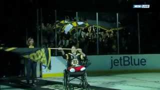 Jeff Bauman Carrying the Boston Strong Flag on Bruins Game 2 050413 [upl. by Emilio18]