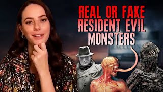 RESIDENT EVIL WELCOME TO RACCOON CITY Cast Plays Real or Fake Monster Game [upl. by Cleopatre695]