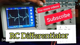 RC Differentiator Circuit  Circuit Diagram  Breadboard Wiring  DSO [upl. by Torbert936]