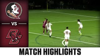 Florida State vs Boston College Match Highlights  2024 ACC Womens Soccer [upl. by Aihsetal]