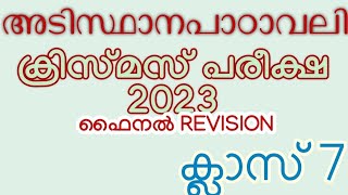 Class 7 Adisthana padavali Second term exam question paper Answer Key ❘ Chirstmas exam  202223 [upl. by Marcoux]