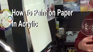 How to Paint On Paper with Acrylic painting for beginners  Acrylic paintingclive5art [upl. by Slack]