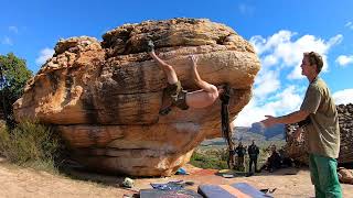 Rocklands Bouldering Poison Dwarf 7bV8 [upl. by Olsson980]