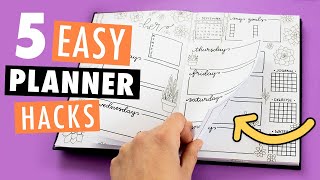 5 DIY PLANNER IDEAS  How to Organize Decorate amp Customize Your Planner [upl. by Atirrehs607]