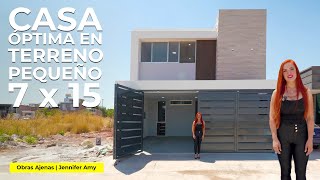 ÓPTIMA CASA con RECÁMARAS AMPLIAS en TERRENO PEQUEÑO en 7 x 15  Obras Ajenas  Jennifer Amy [upl. by Balliol]