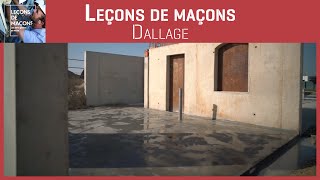 Les bons gestes en maçonnerie  Dallage [upl. by Leclair]