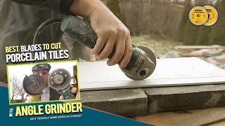 How To Cut Porcelain Tiles by Hand with Grinder without Chipping Testing Diamond Blades 4 Tiling [upl. by Malaspina620]