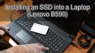 Installing an SSD into a Laptop Lenovo B590 [upl. by Sherurd873]