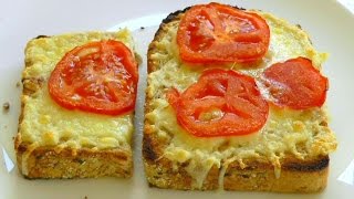 CHEESE on TOAST How to make easy snack food recipe [upl. by Abshier]