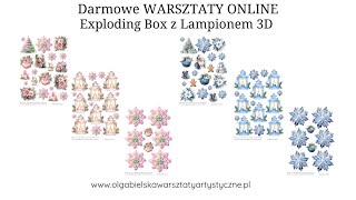 Scrapbooking Exploding Box z LAMIPONEM 3D Boże Narodzenie święta Olga Bielska Warsztaty Artystyczne [upl. by Eddi132]