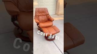 Ekornes Stressless Norway cost 80 🎯695 furnitureflip profit sidehustle makemoney diy [upl. by Smiley455]