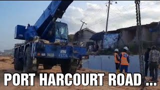 PORT HARCOURT ROAD ABAJulius Berger Construction  evening work [upl. by Ttegirb]