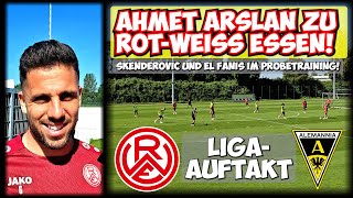 Ahmet Arslan wechselt zu RotWeiss Essen Vorschau RWE  Aachen Skenderovic El Fanis Probetraining [upl. by Aielam]