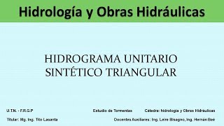 HIDROGRAMA UNITARIO SINTÉTICO TRIANGULAR [upl. by Deehahs]