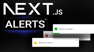 Add alerts to your Next JS project with Toastify [upl. by Humble]