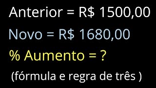 Como Calcular a Porcentagem de Aumento  Rápido e Fácil [upl. by Anasus387]