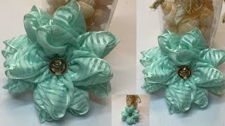 DIY Ribbon Flower Hand Embroidery Tricks Amazing Corsages Bow For Hair Accessories [upl. by Perrin959]