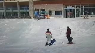 Skifahren lernen Anfänger Erwachsener Sölden Österreich 🎿 Idiotenhügel [upl. by Aznofla]