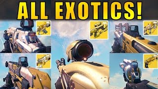 Destiny ALL VAULT OF GLASS EXOTICS  Age of Triumph [upl. by Ollehcram]