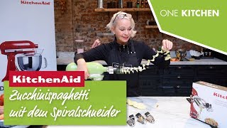 KitchenAid Spiralschneider 5KSM1APC – dafür wird er verwendet  by One Kitchen [upl. by Sabanrab]