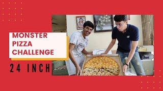 LA PINOZ 24 INCH MONSTER PIZZA CHALLENGE Gone wrong  HRM Creations [upl. by Ycnay]