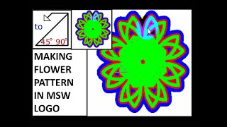 MSW logo tutorialMSW LOGO flower pattern commandsRepeat commandLogo commands for class 3 amp 4 [upl. by Grimona]