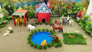 Best creative diy miniature Countryside Farm Diorama  Barn for Cow Horse Pig  Cattle Farm [upl. by Nivert]