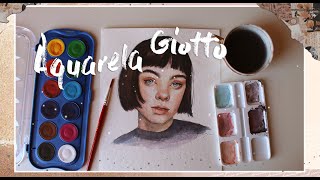 REVIEW AQUARELA da GIOTTO  Testando a Aquarela da Giotto Aquarela escolar da giotto é boa 🎨 [upl. by Dorine98]