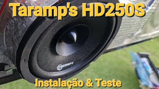 Taramps HD250S Altofalantes Full range 6quot 125w RMS instalação e teste de som [upl. by Ranitta]