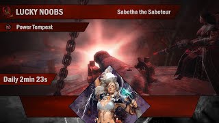 Lucky Noobs LN  Daily Sabetha the Saboteur 223  Tempest PoV [upl. by Irbmac996]