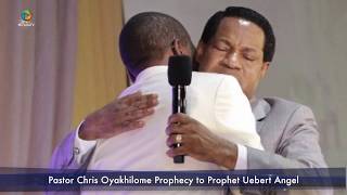 PASTOR CHRIS OYAKHILOME PROPHESYING TO PROPHET UEBERT ANGEL [upl. by Hsinam]