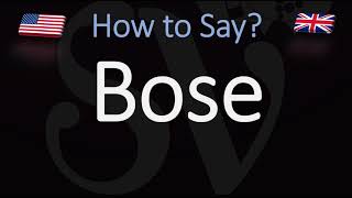 How to Pronounce Bose CORRECTLY [upl. by Odnarb]