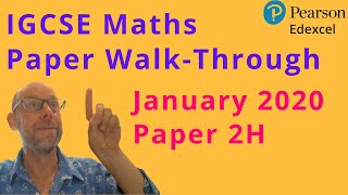 Edexcel IGCSE January 2020 Paper 2H Complete RunThrough and Grade Boundaries [upl. by Anuaek378]