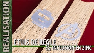 CNC Inclusion en zinc sur un étui en bois [upl. by Atnauq773]