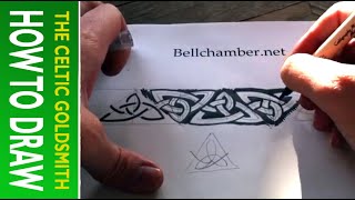 How to draw Celtic Knots 9  Border Triskele Pictish Stone Cross [upl. by Ail]