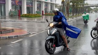 Heavy wind and rain as Typhoon Yagi approaches Vietnam  AFP [upl. by Legnalos]