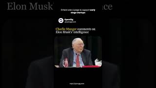 Charlie Munger on Elon Musk intelligence [upl. by Yesnil]