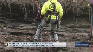 Watkins Glen State Park 100th Year Celebration Scaling Demonstration [upl. by Anahcar]