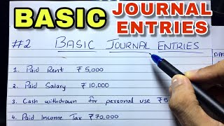 Basic Journal Entries by Saheb Academy  Class 11  BCOM  CA Foundation [upl. by Raji359]