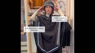 Does the Imbris Rain Poncho Fit Over a Helmet  FAQ for Urban Cyclists [upl. by Olsewski]