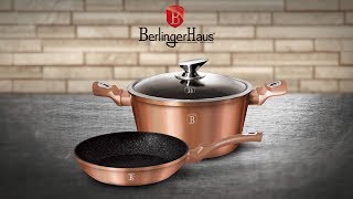 Berlinger Haus Metallic Line Rosegold Edition 3PCS Cookware Set Presentation BH1281N [upl. by Elery]